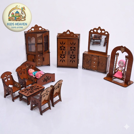 Hand Made Beautiful Doll Bedroom Furniture Set